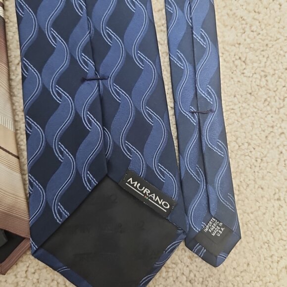 Murano lot of 3 Men's Luxury Designer necktie Tie All 100% SILK Made in USA Kore - Picture 6 of 6